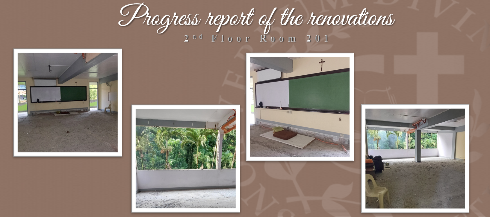 Progress report of the renovations (2nd Floor Room 201)